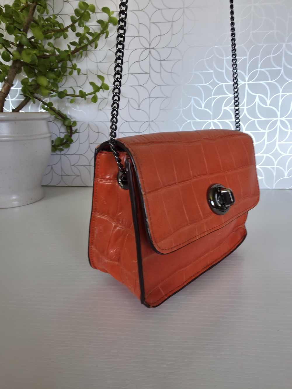 Coach Bowery Crossbody in Croc Embossed Leather